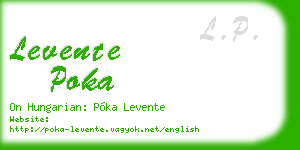 levente poka business card